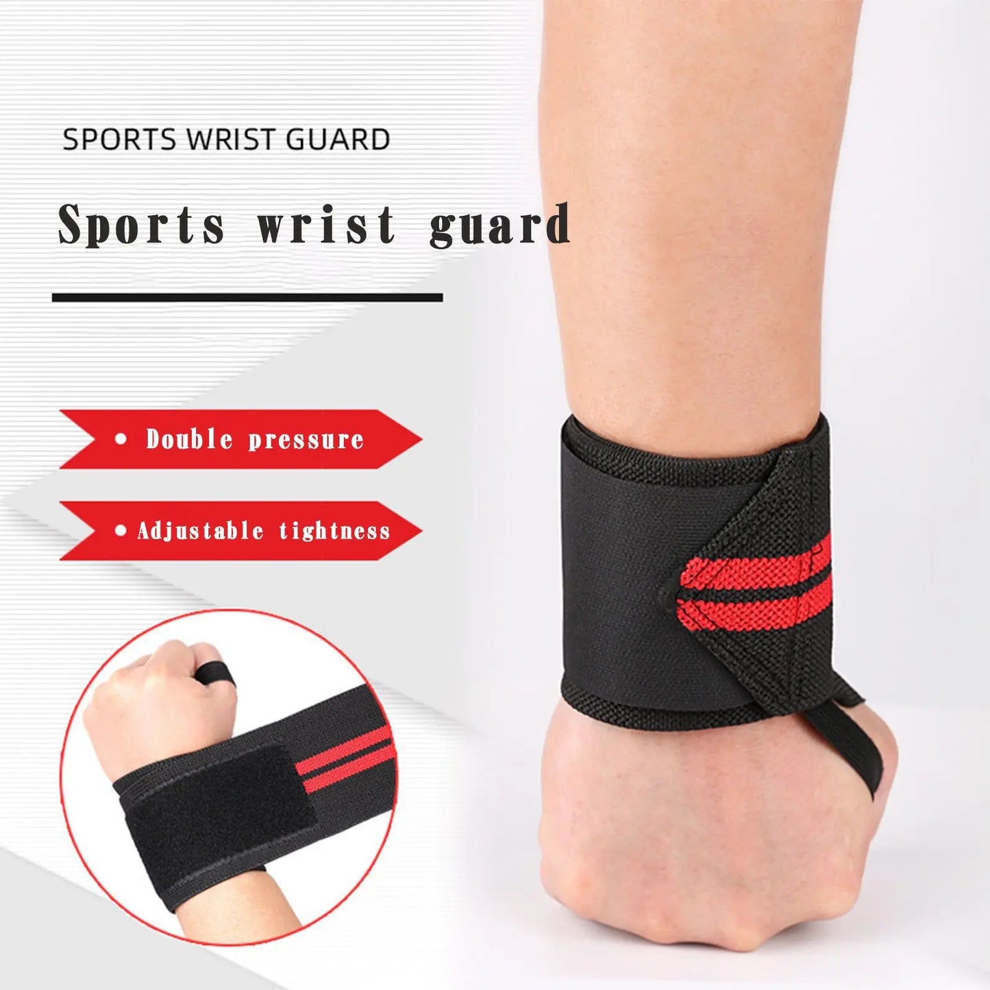 1PC Exercise Pressure Strap Elastic Wrist Wrist Pressure Weight Lifting Sports Wrist Bandage Wrap Wrist Guard against Sprain Men Peaceful Pleasures Health and Wellness