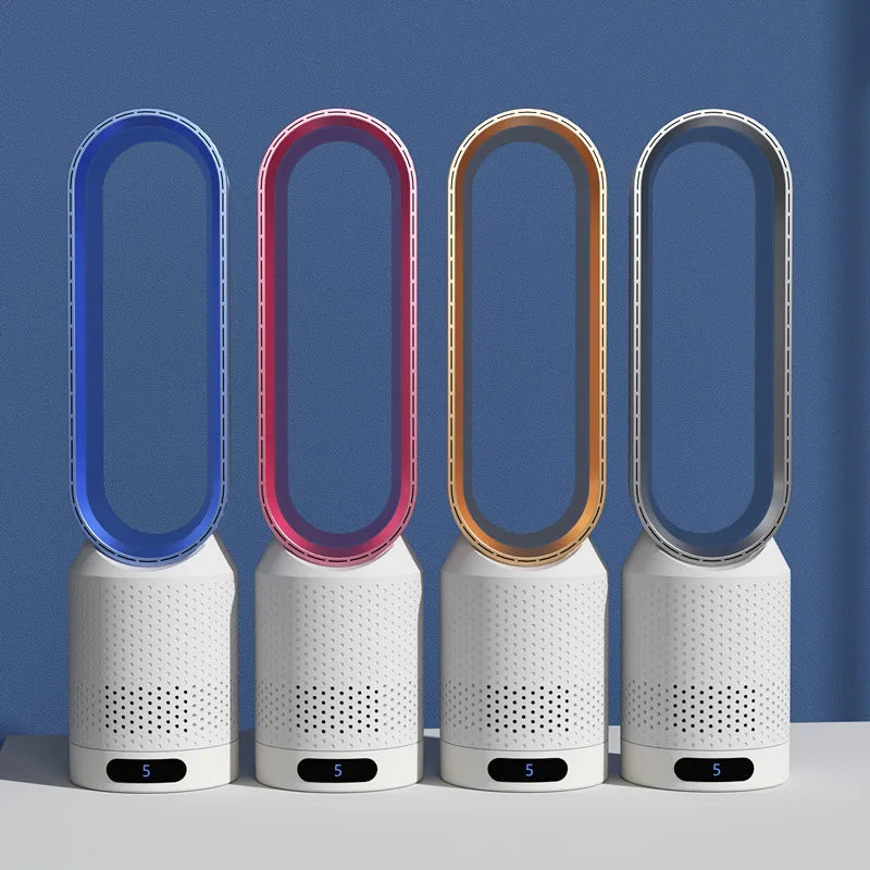 Leafless fan, household electric fan, no pages, silent air filter, circulating fan, bed head, floor standing desktop Peaceful Pleasures Health and Wellness