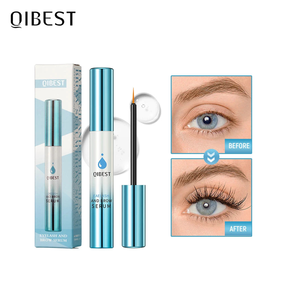 QIBEST Fast Eyelash Growth Serum Natural Eyebrow Eyelash Volume Thicker Lengthening Lashes Mascara Extension Eyelash Brow Serum Peaceful Pleasures Health and Wellness