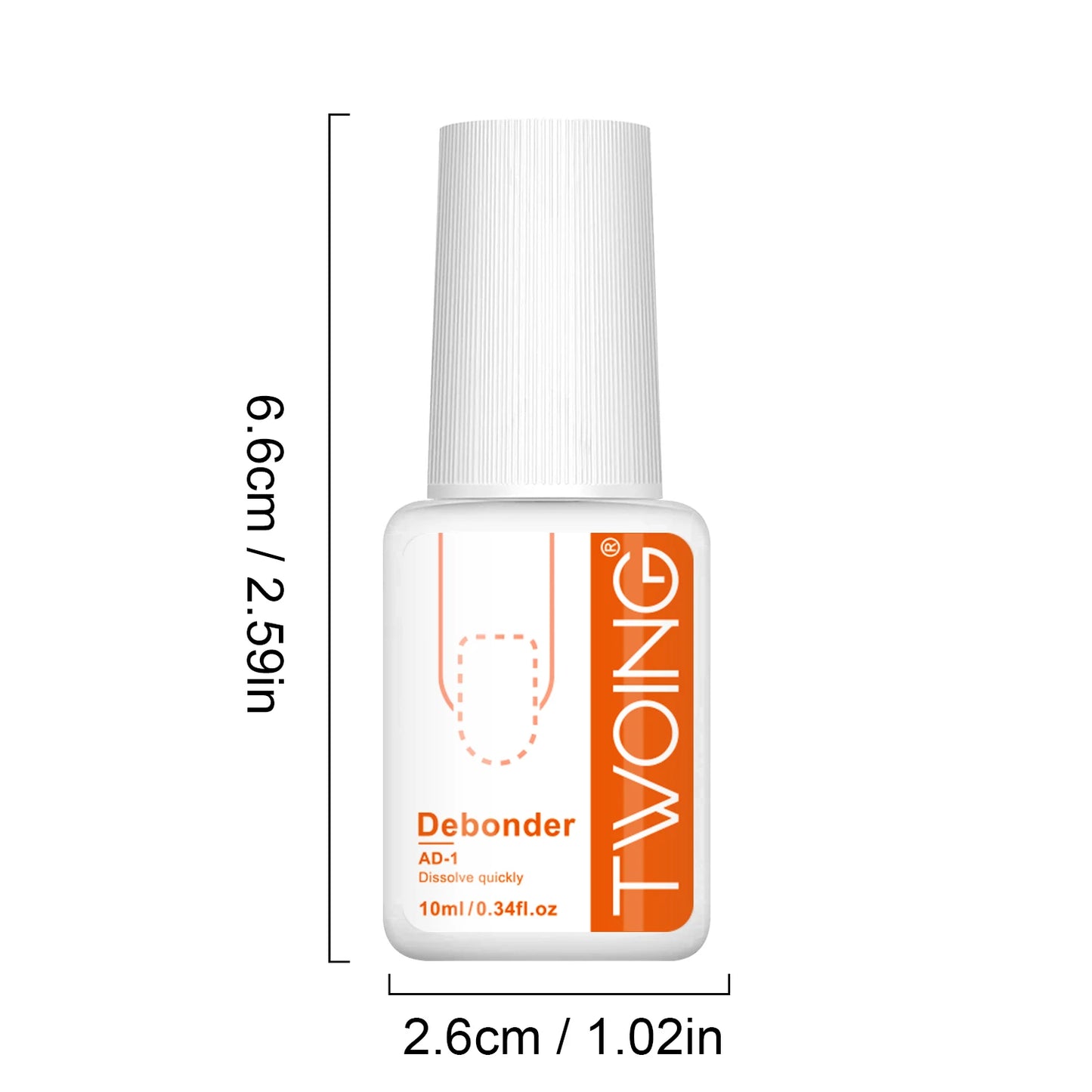 TWOING 10ml Nail Glue Remover Liquid, Fast Dissolving Formula for Press-On Nails, False Nail Tips & Nail Adhesive Remover Peaceful Pleasures Health and Wellness