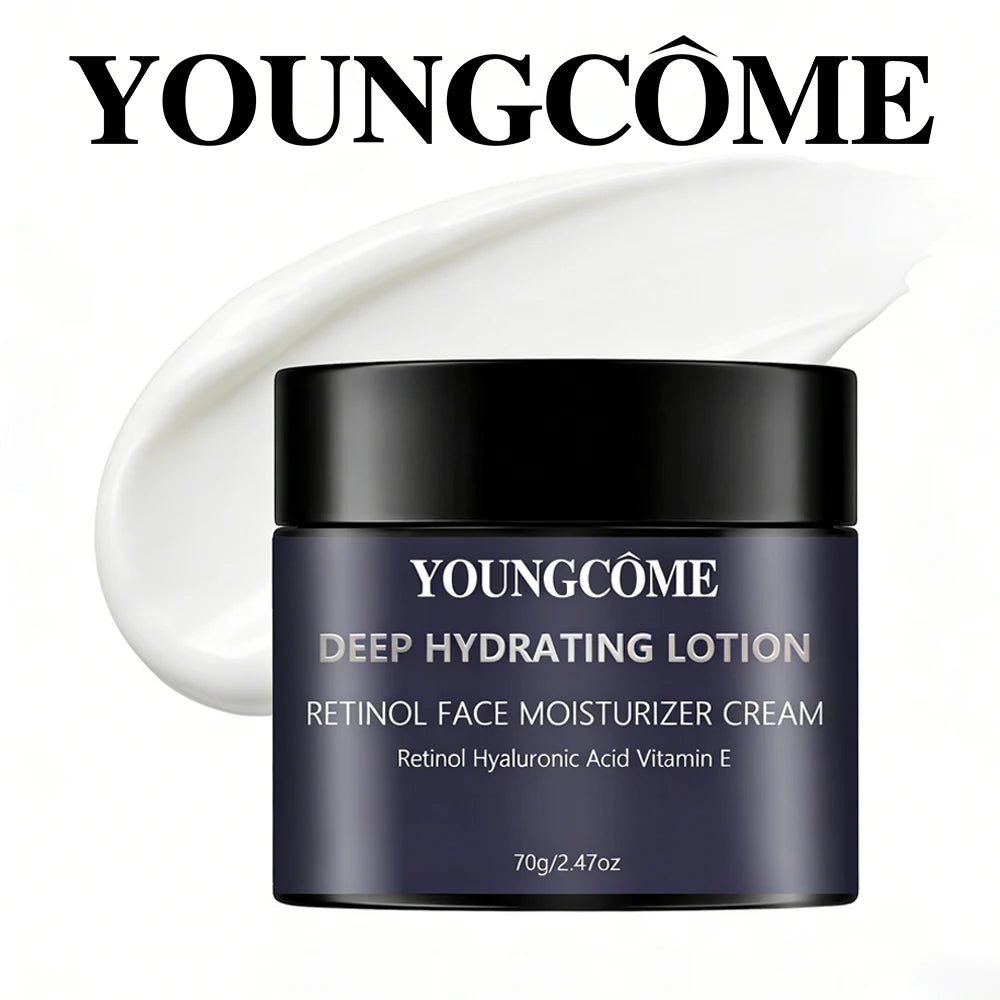 YOUNGCOME Deep Hydrating Retinol Face Moisturizer Cream with Hyaluronic Acid & Vitamin E - Wrinkles appear Daily Moisturizer Peaceful Pleasures Health and Wellness