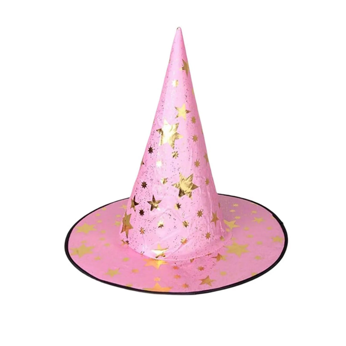 Halloween Hat Children Adult Masquerade Dress Up Magician Bronzing Wizard Pentagram Hat Halloween Party Witch Hat Favor Peaceful Pleasures Health and Wellness Pink One Size