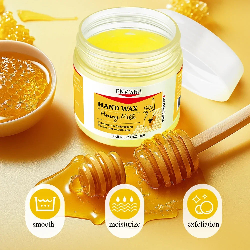 ENVISHA Exfoliating Hand Wax Mask – Sakura & Honey (60g) Hand Mask ENVISHA