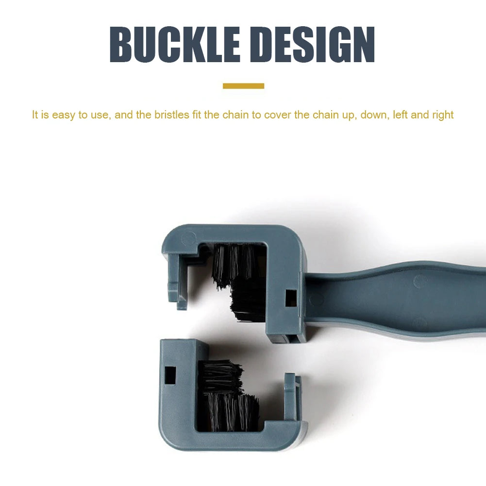 Bicycle Chain Clean Brush Double Head Bike Chain Washer Cleaner Multifunction Portable Chain Cleaning Brush for Motorcycle Bike Peaceful Pleasures Health and Wellness