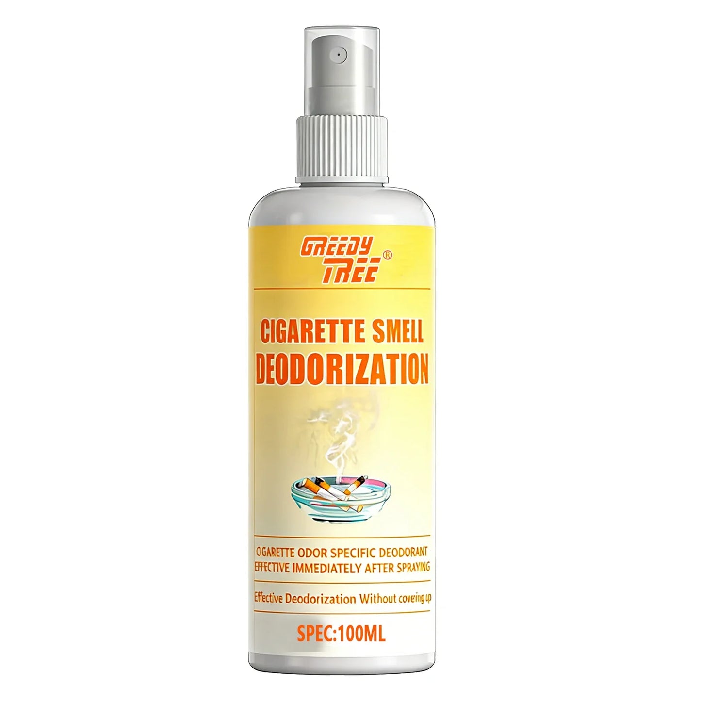 GREEDY TREE Cigarette Odor Eliminator Spray 100ml | Non-Masking