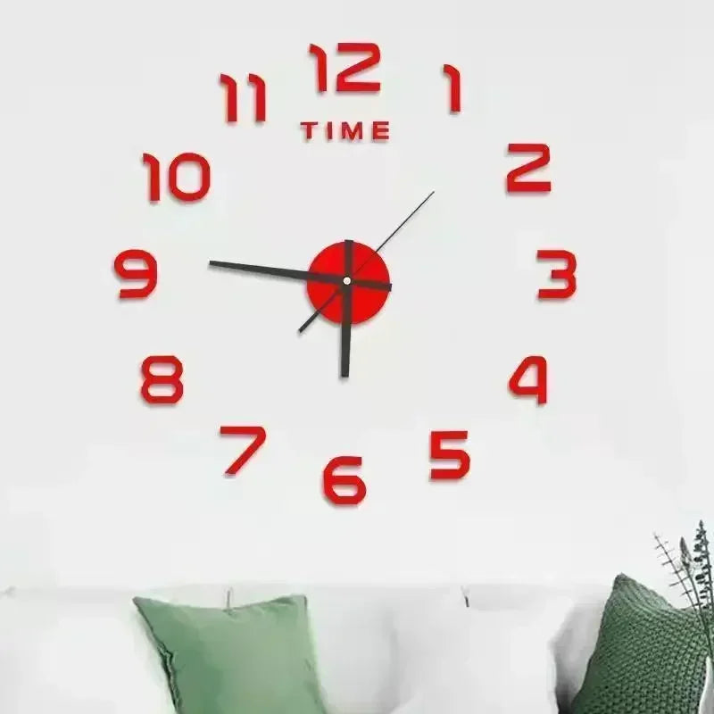 DIY Acrylic Quartz Wall Clock | Large Frameless Mirror Decor 40cm