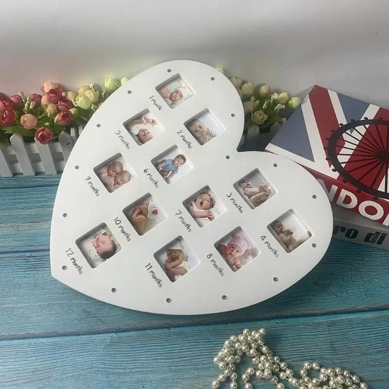 Baby's First Year Photo Frame with Light | 12 Month Milestone