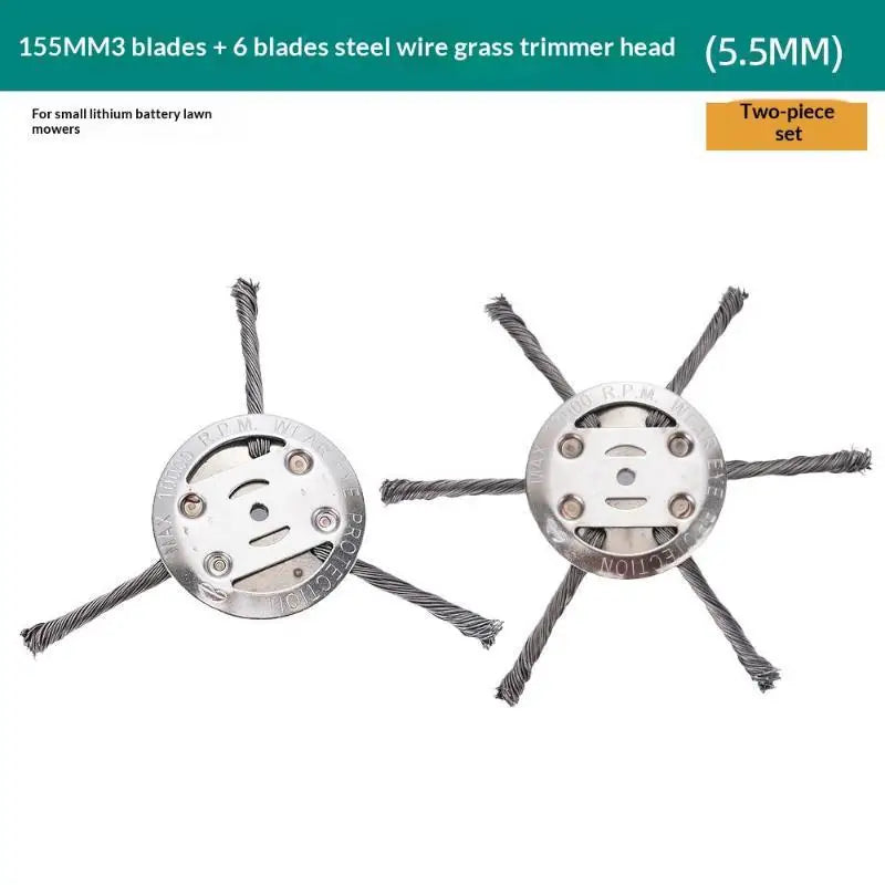 6-Inch Steel Wire Wheel Brush Head for Trimmer & Brushcutter