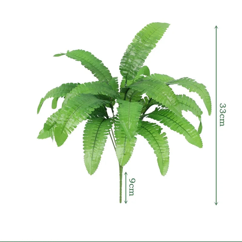 Silk Artificial Tortoiseshell Bamboo Dieffenbachia Fake Leaves