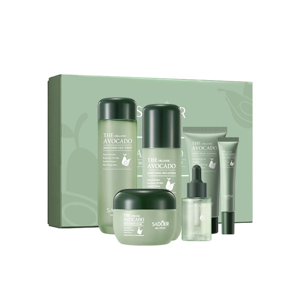 SADOER Avocado 6-Piece Skincare Set | Eye Cream & Anti-Wrinkle
