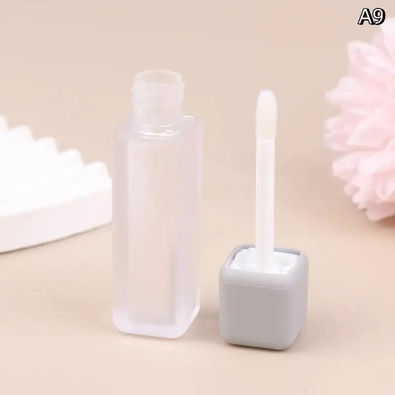 5ml Square Refillable Lip Gloss Tube with Brush Wand | DIY