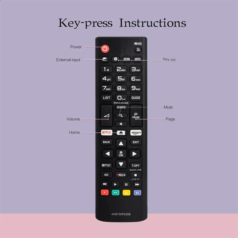 AKB75095308 Universal Remote for LCD LED HDTV Smart TV