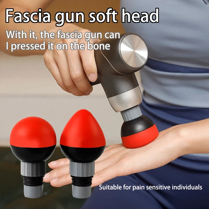 Fascia Gun Massage Tip 12mm-18mm Bore Massage Gun Accessory Silicone Soft Head for Deep Tissue Muscle Relief Peaceful Pleasures Health and Wellness