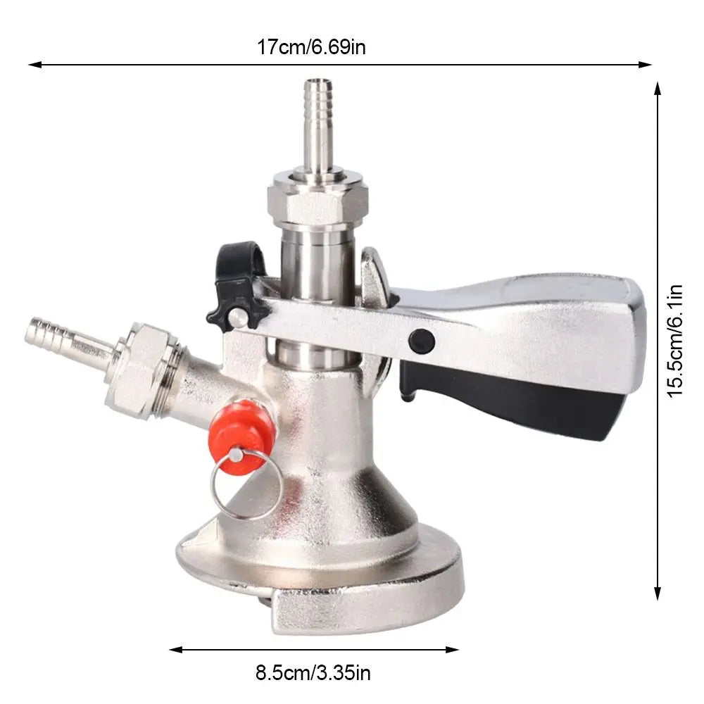7-Piece G5/8 A-Type Keg Coupler with Relief Valve | Stainless Steel
