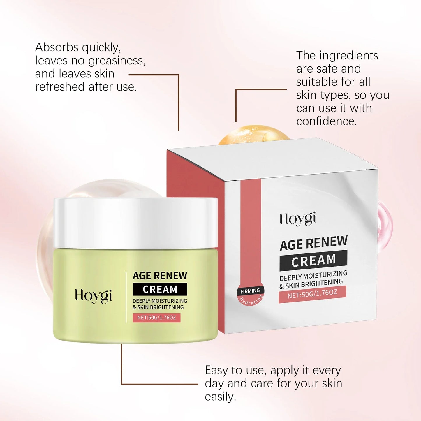 Hoygi Anti-Wrinkle Firming Face Cream – Deep Hydration 50g