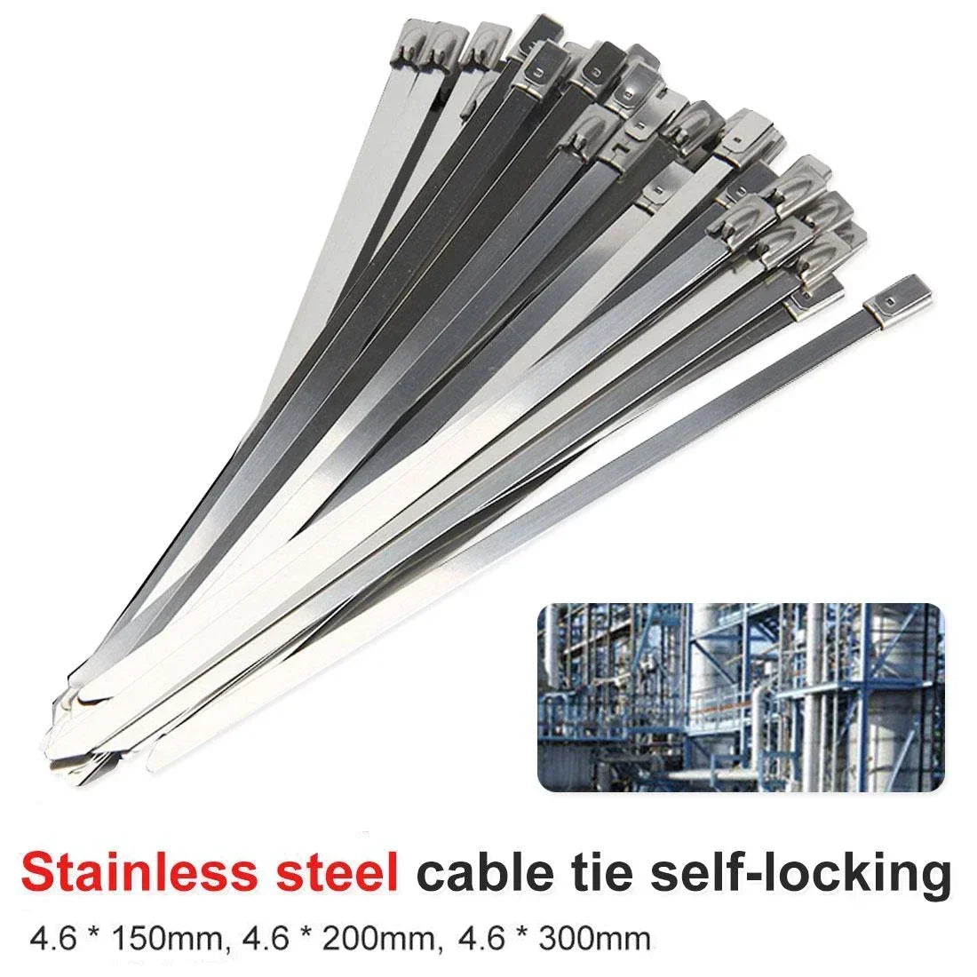 Stainless Steel Cable Ties – Self-Locking Heavy Duty Peaceful Pleasures Health and Wellness