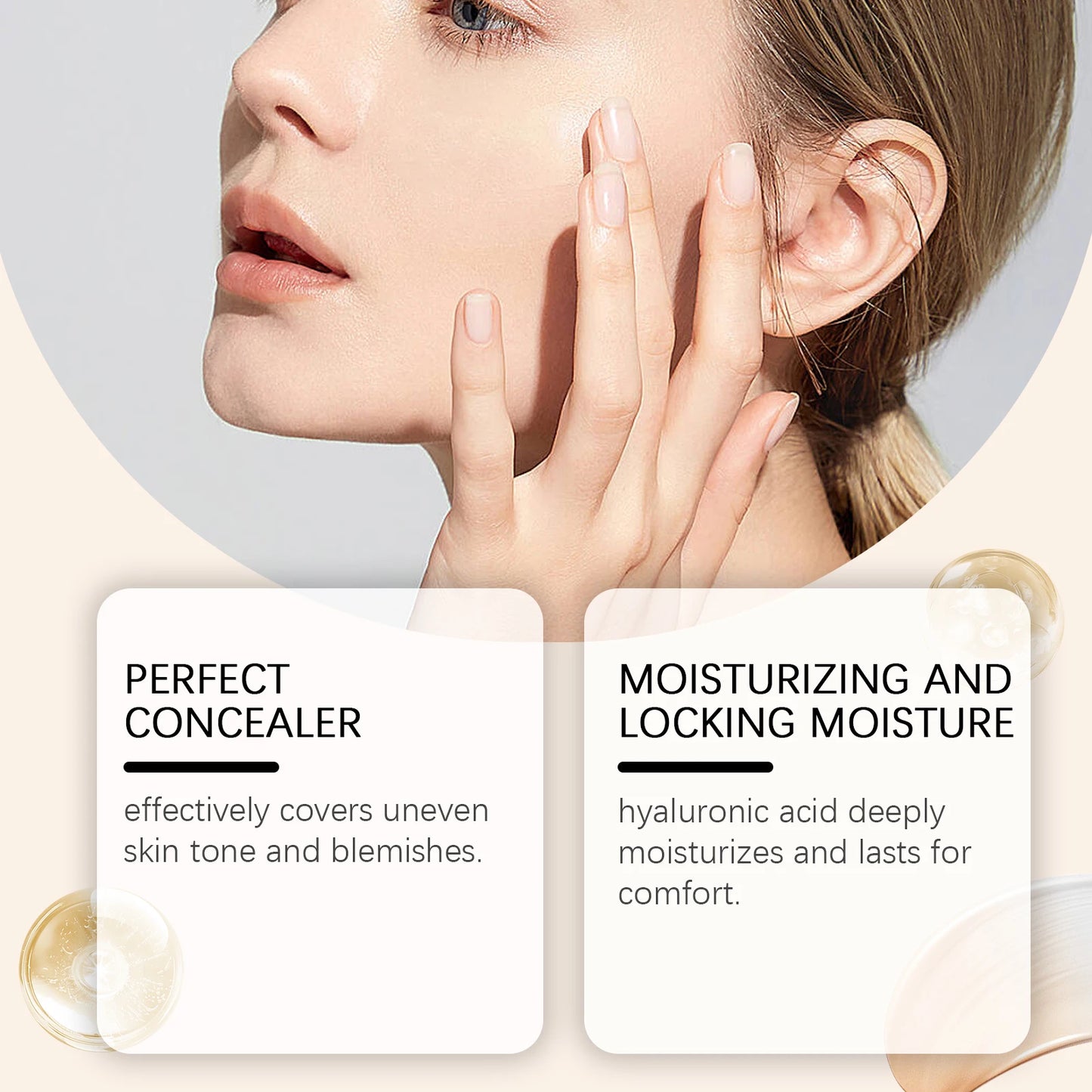 Hoygi SPF 50 Liquid Foundation – Full Coverage, Temperature-Adaptive