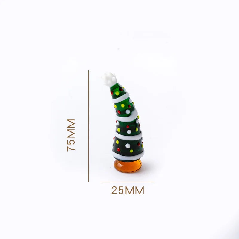 Glass Crystals Christmas Tree Figurine Statue Table Ornaments Christmas Tree Miniature Mini Handmade Crystals Ornaments decor Peaceful Pleasures Health and Wellness SD01003