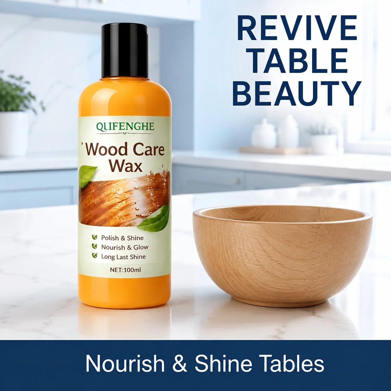Wood Floor Wax & Polish 3.38oz – One-Step Shine & Protection