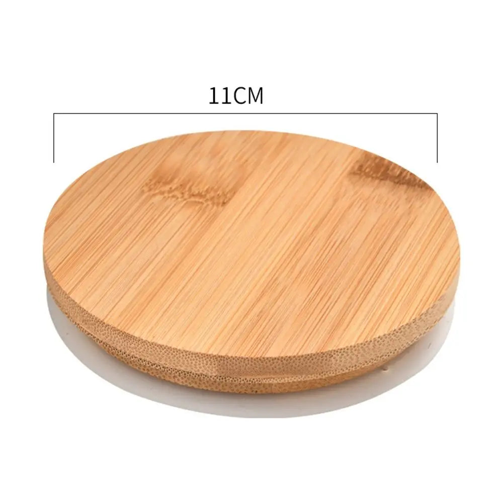 Bamboo Wood Cup Lid with Silicone Ring | Tea Set Cover