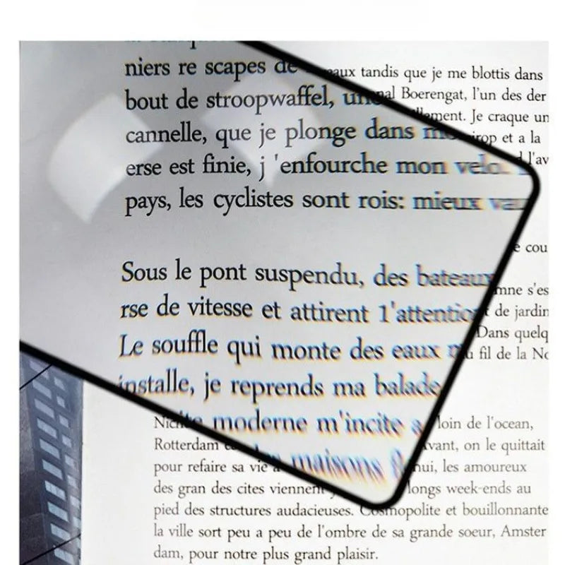 3X Full Page Magnifier Large PVC Reading Lens Portable Pocket