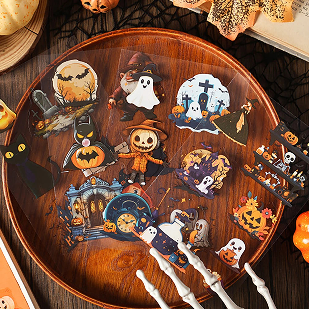 20 Sheets Halloween Castle Creative Stickers Handheld Sticker Book