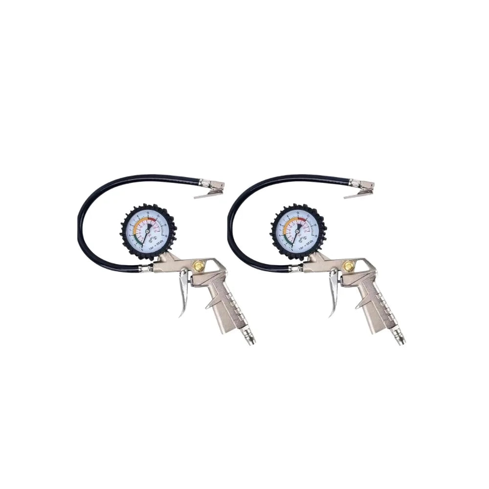 Auto Tire Pressure Gauge for Car and SUV Inflation Peaceful Pleasures Health and Wellness Silvery-2pcs