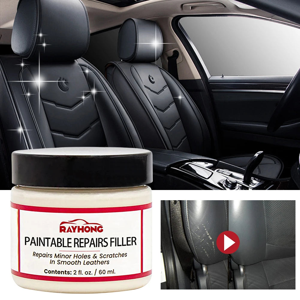 60ml Leather Filling Paste Natural Leather Filler Repair Compound Leather Restoration Cream Car Leather Conditioner Cleaner Peaceful Pleasures Health and Wellness