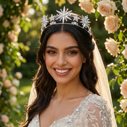 Bridal Rhinestone Crown Headpiece Alloy Base Crystal Wedding Hair Accessory For Bride Gold Silver Peaceful Pleasures Health and Wellness