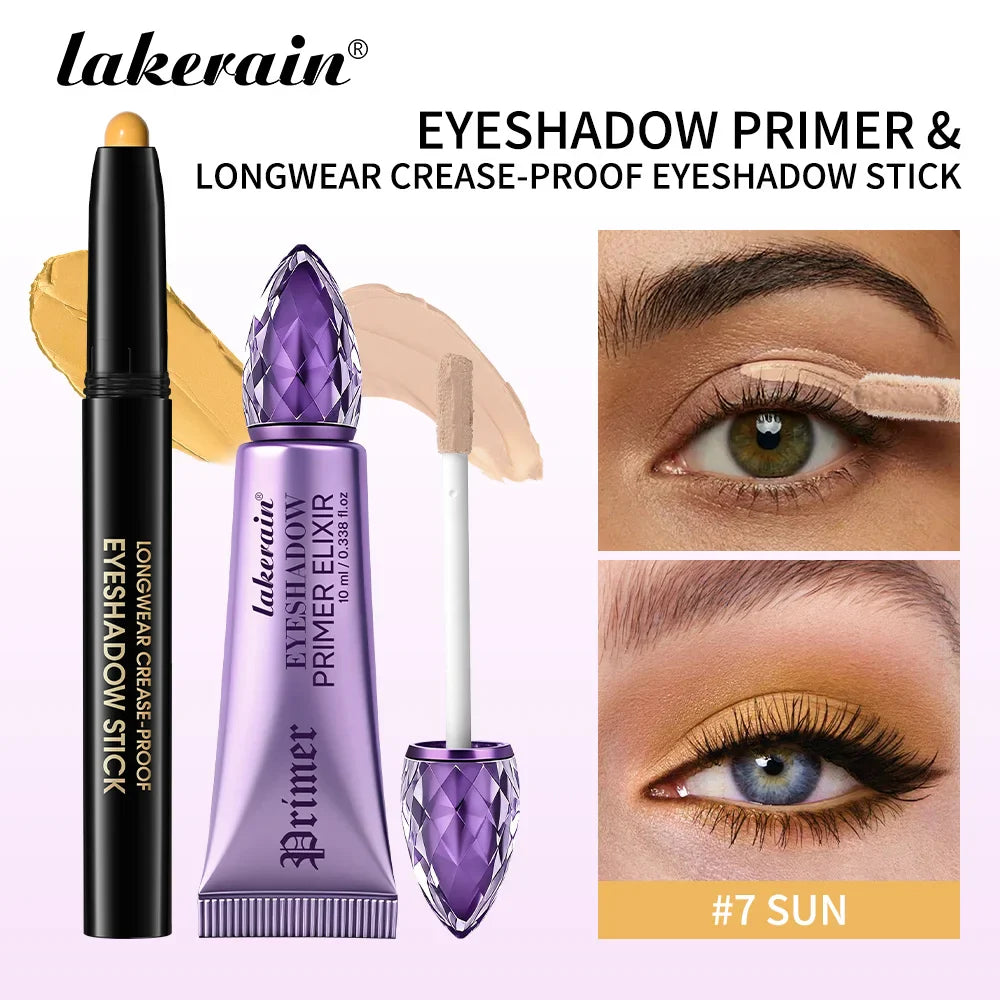 Waterproof Eyeshadow Stick & Primer Set | 11Hr Vibrant Wear