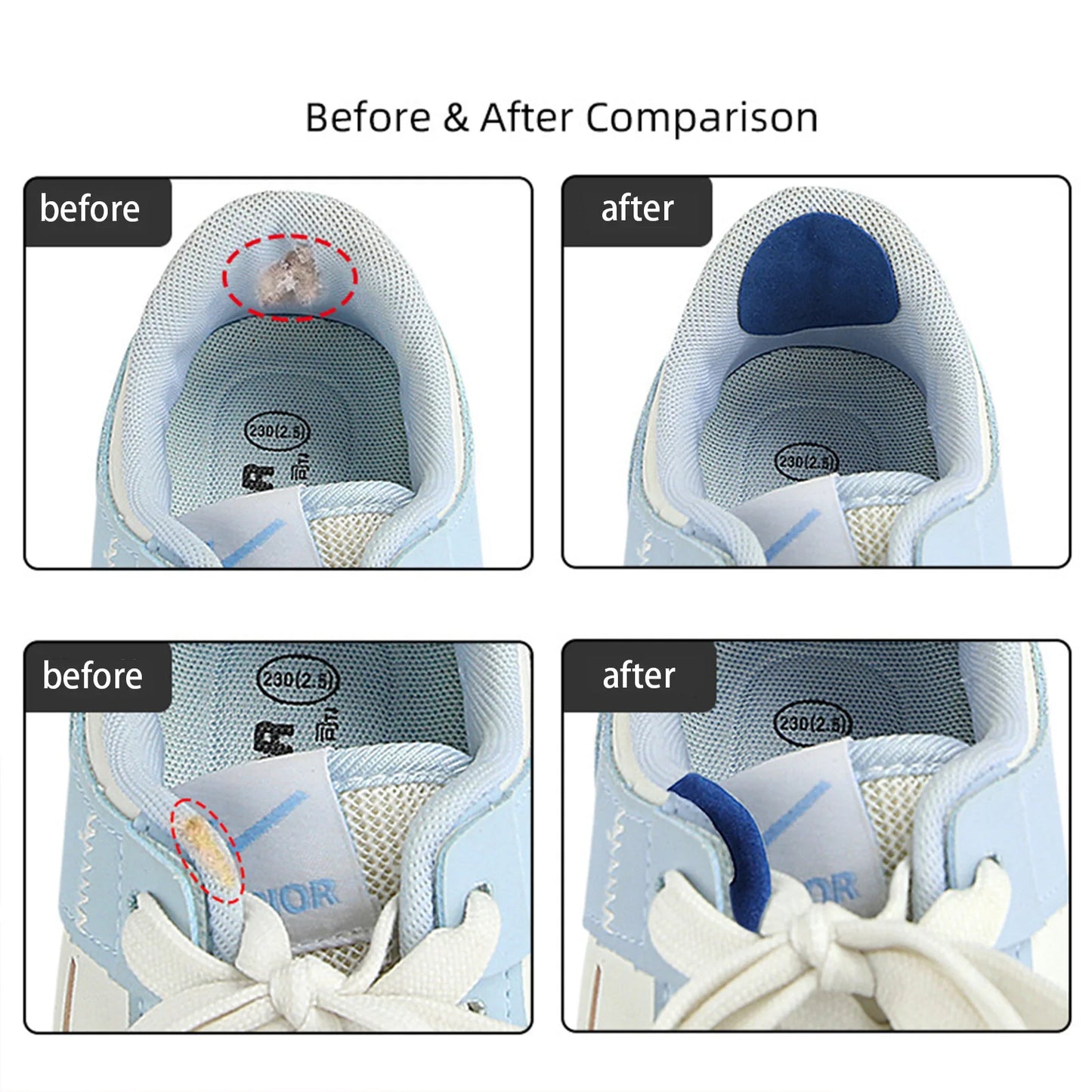 6pcs Inside Shoe Repair Patches Multi Color Inside Hole Repair Shoe Patches for Most Types of Shoes Peaceful Pleasures Health and Wellness