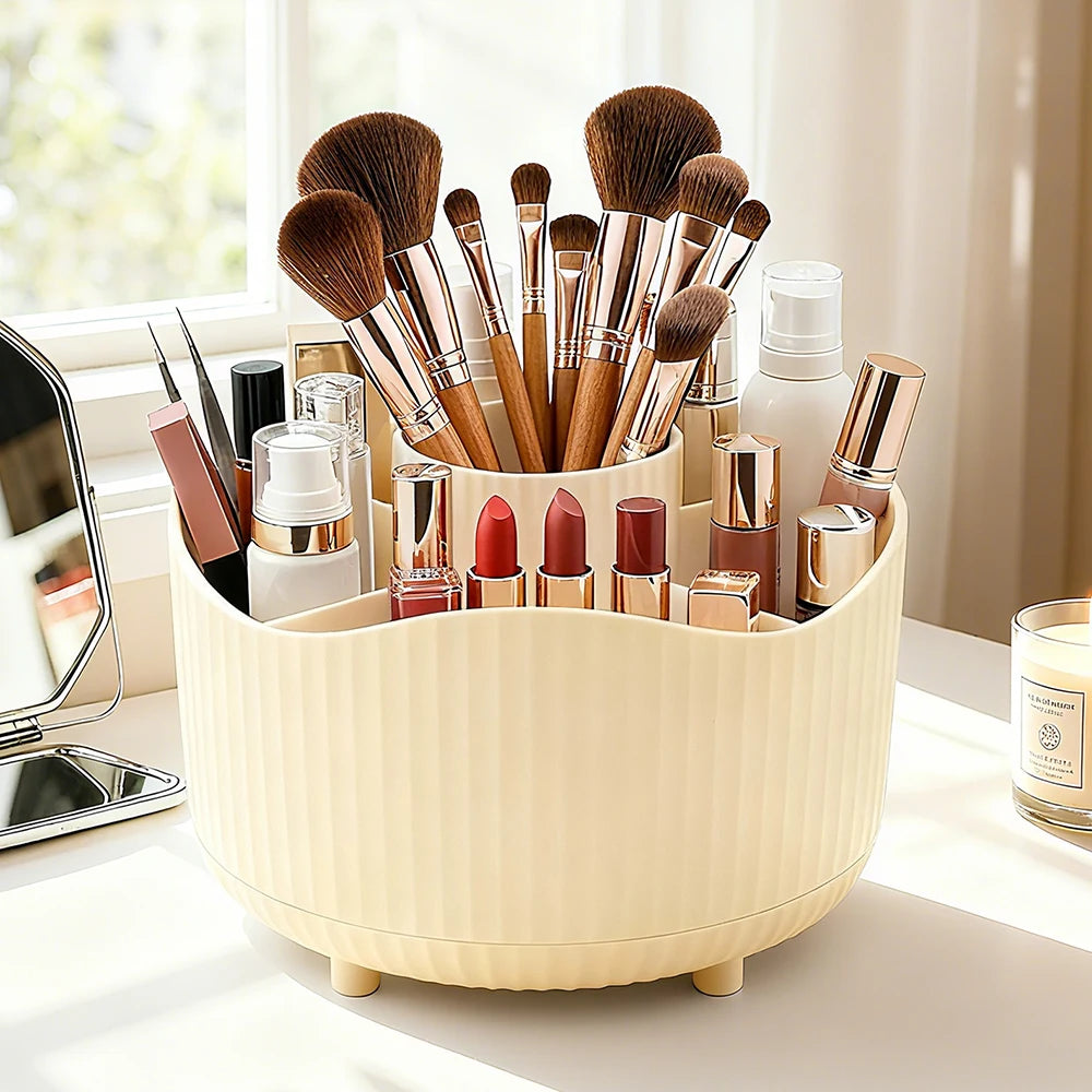 360° Rotating Makeup Organizer – Brush & Lipstick Holder Makeup Organizer Peaceful Pleasures Health and Wellness 360ZY-BE