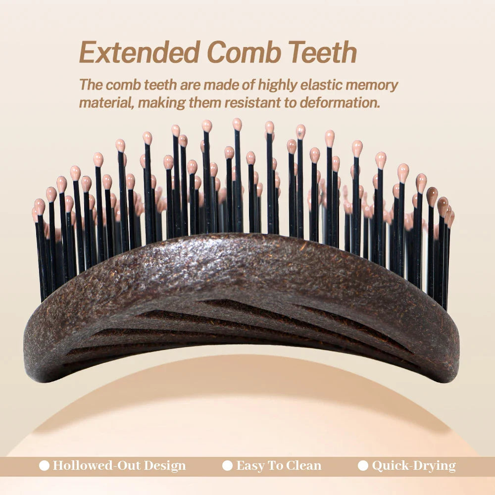 Hollow Boar Bristle Hair Brush – Detangling & Scalp Massage