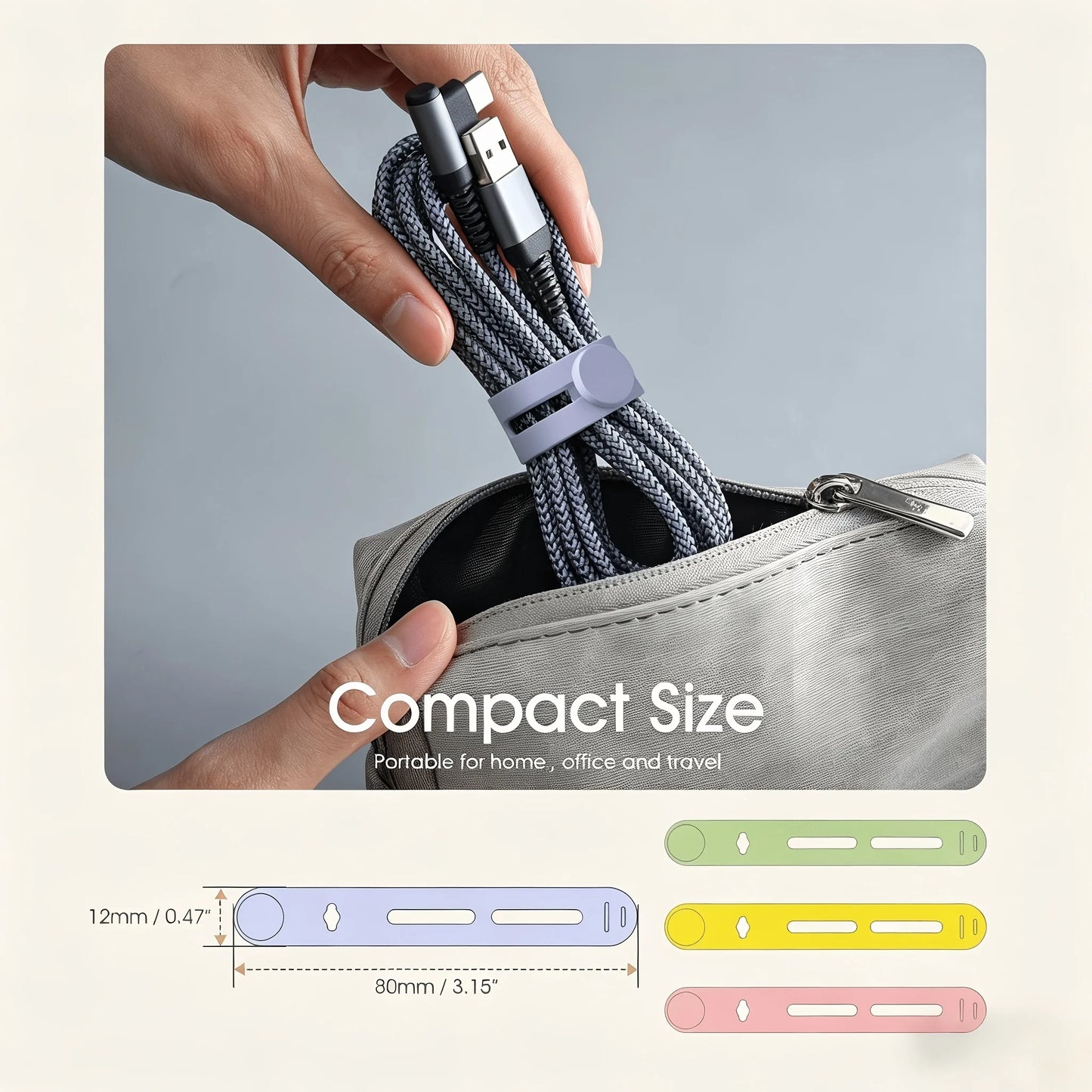 Reusable Silicone Cable Ties – Adjustable Cable Management Straps