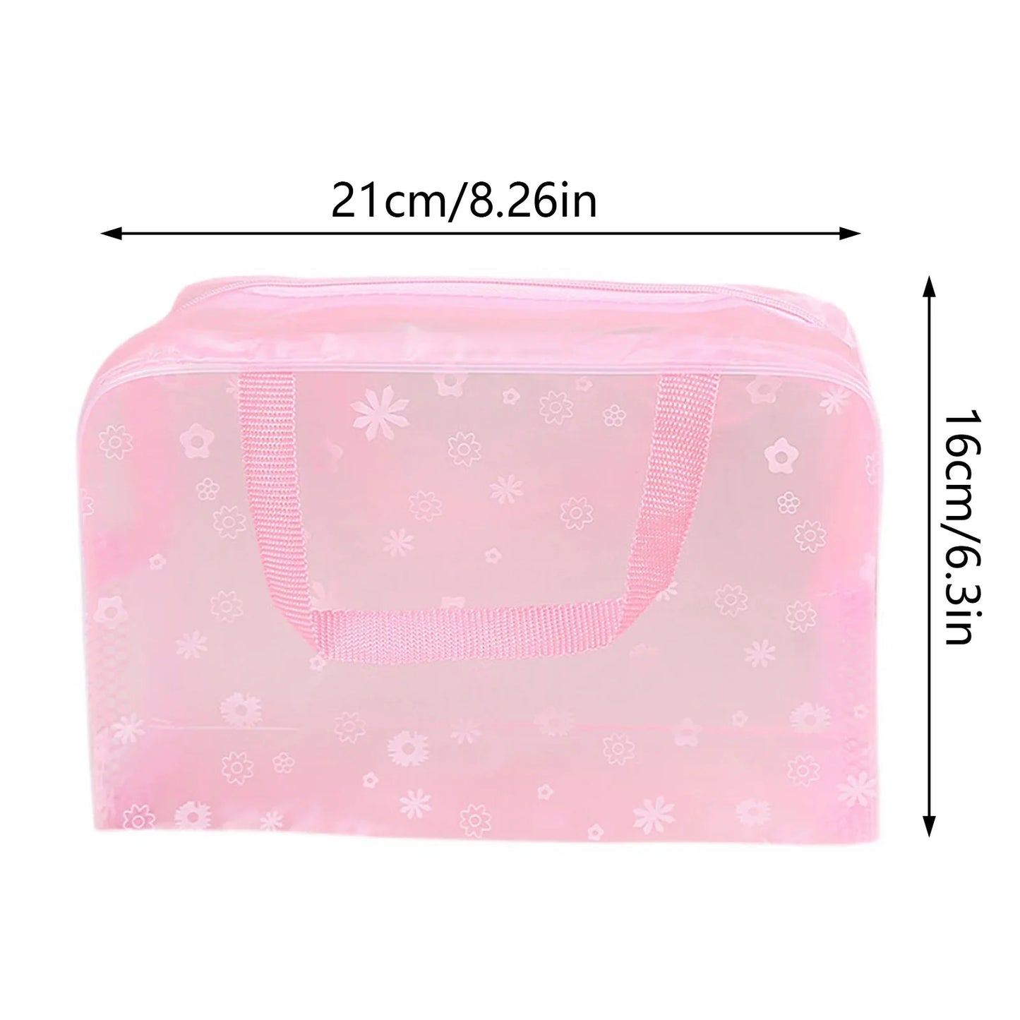 PVC Waterproof Clear Makeup Bag With Zipper And Handle For Travel Bathroom Storage Cosmetic Organizer Peaceful Pleasures Health and Wellness