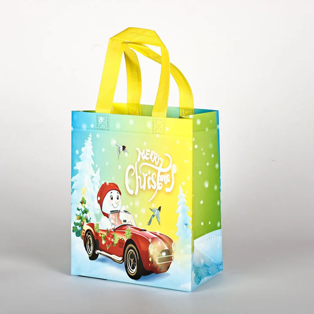 Christmas Non-Woven Gift Bags | Santa & Snowman Tote