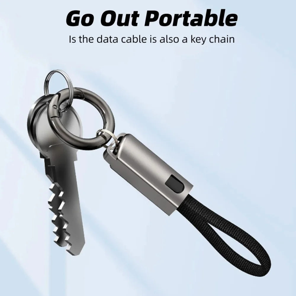 PD 65W USB-C to USB-C Keychain Fast Charging Cable 10cm