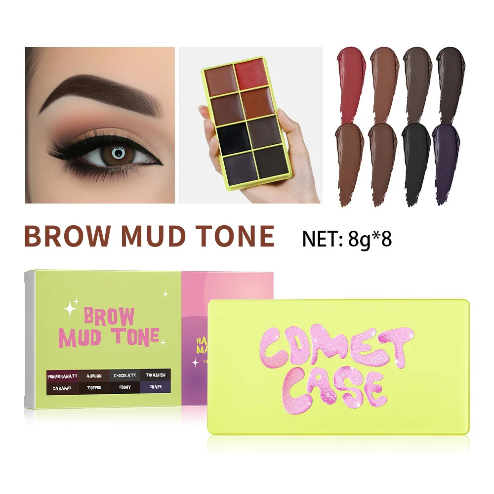 8-Color Cream Blush & Highlighter Palette – Matte & Shimmer