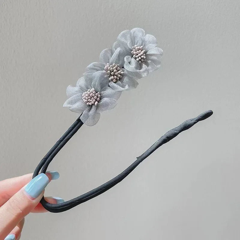 Velvet Bow Hair Twist Clip | No-Heat Ball Head Curl Accessory