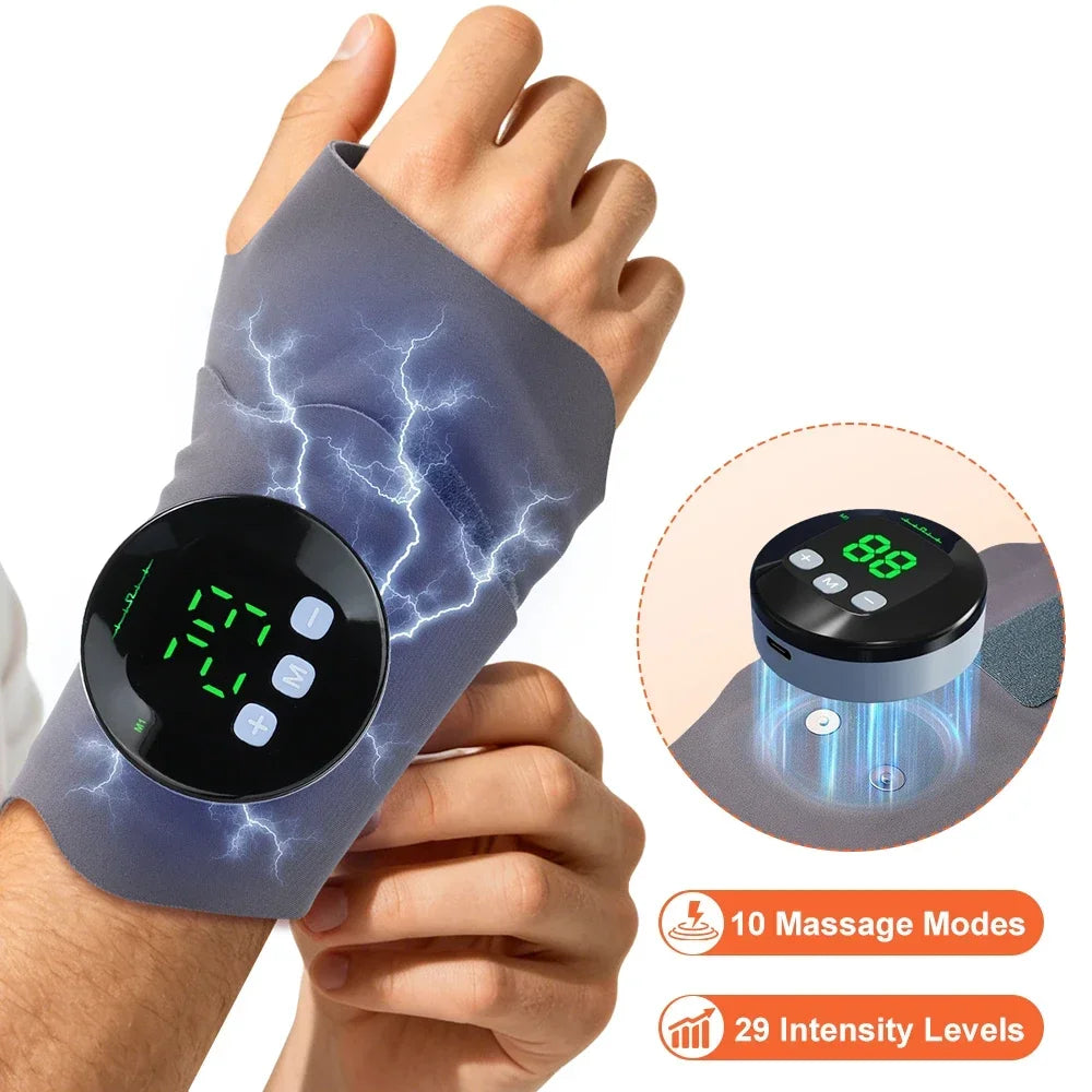 EMS Wrist Massager – 10 Modes, 29 Levels, USB Rechargeable