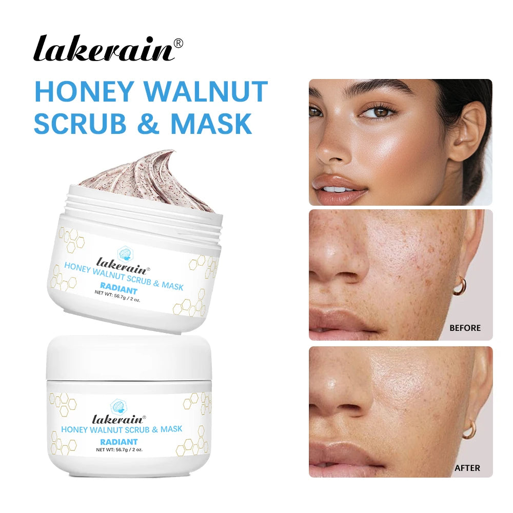 Facial Scrub & Mask Moisturizing Nourishing Skincare Facial Scrub For Honey Walnut Face Cream Facial Exfoliants Skin Care Peaceful Pleasures Health and Wellness Default Title