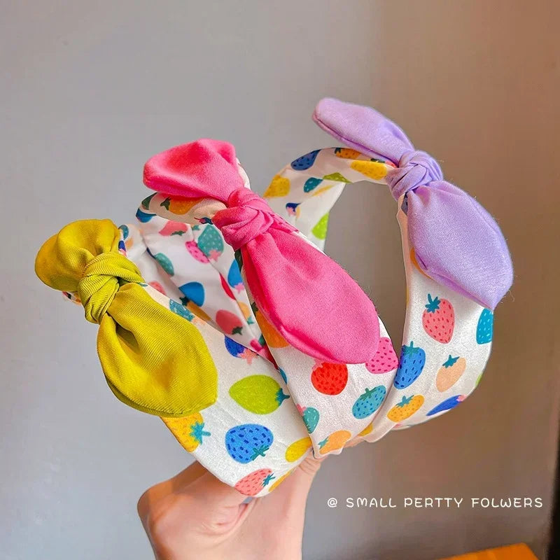 Girls Strawberry Headband – Cute Kids Hair Hoop Accessory
