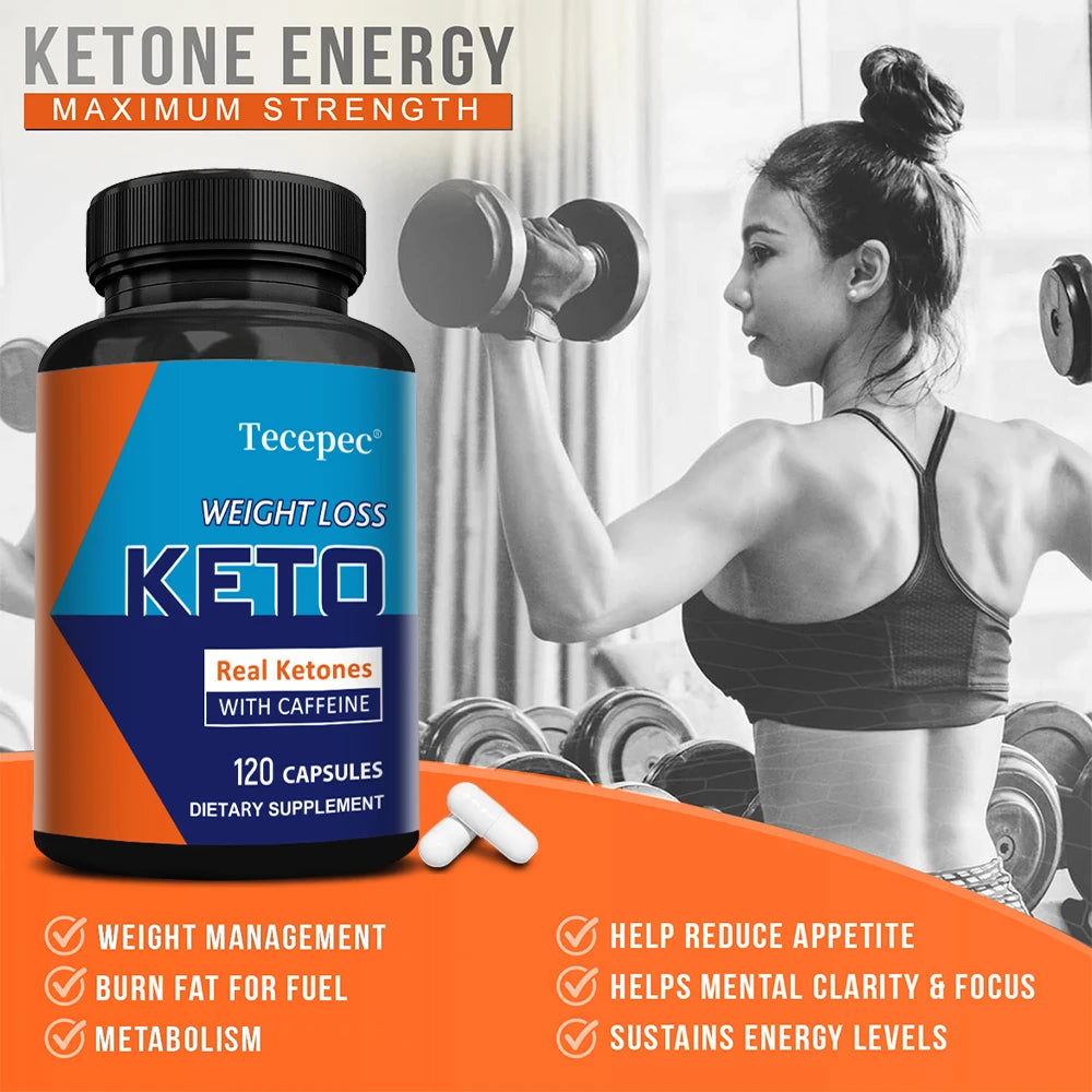 Keto BHB Capsules 2000mg – with Sodium, Caffeine anhydrous, Supports Metabolism Energy Focus & Immune System, Weight Management Peaceful Pleasures Health and Wellness