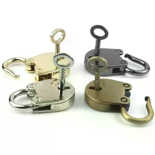 Cat Head Antique Mini Padlock with Key | Diary & Jewelry Lock Decorative Mini Padlock Peaceful Pleasures Health and Wellness