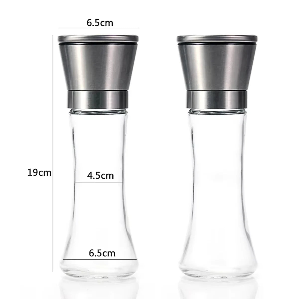 Salt and Pepper Grinder Set of 2, Premium Stainless Steel Spice Mill with Adjustable Coarseness, Manual Pepper Pepper Coffee Peaceful Pleasures Health and Wellness