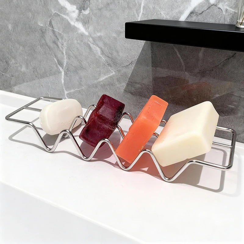 Stainless Steel Soap Rack – Countertop & Wall Soap Holder