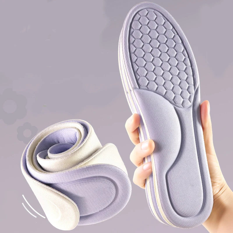Women's Insoles Are Sweat-absorbent Odor-proof Comfortable Soft-soled Breathable Shock-absorbing and Anti-slip Peaceful Pleasures Health and Wellness purple 37-38