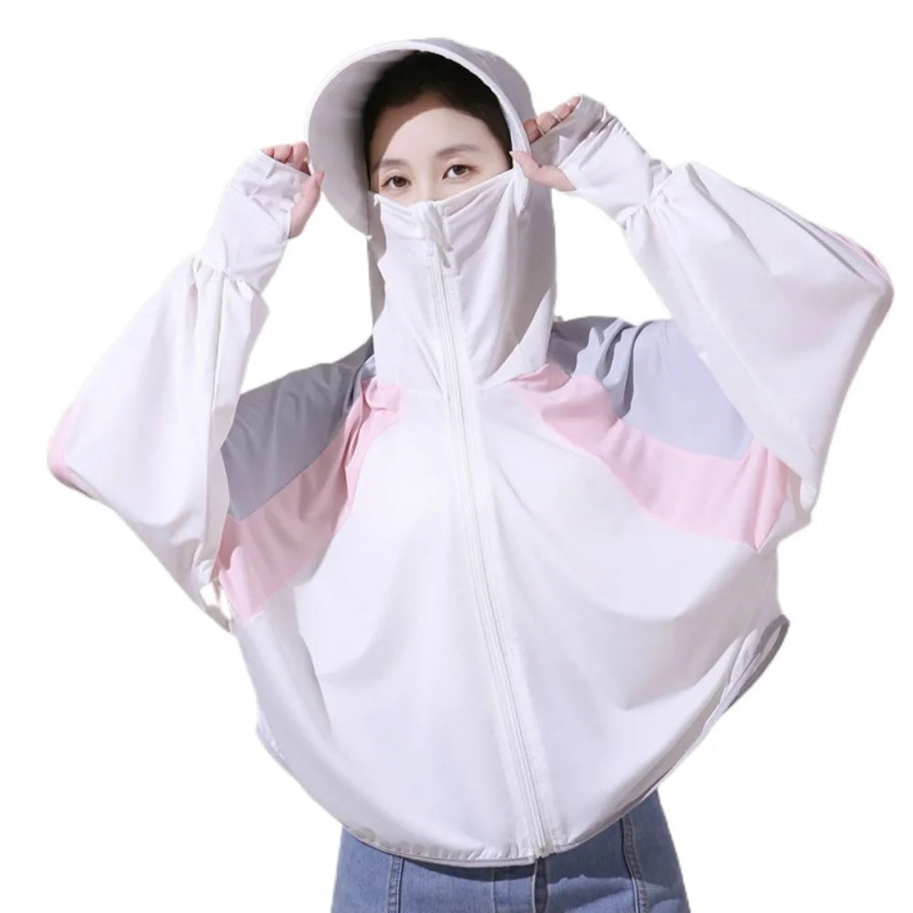 Sunscreen Clothing for Outdoor Sports - Long-sleeved Jacket Peaceful Pleasures Health and Wellness White