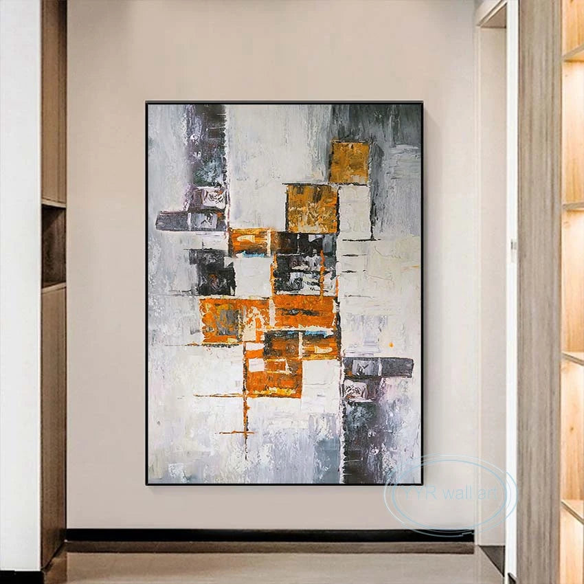 Abstract Hand-Painted Oil Painting | Modern Canvas Wall Art Canvas Wall Art Peaceful Pleasures Health and Wellness