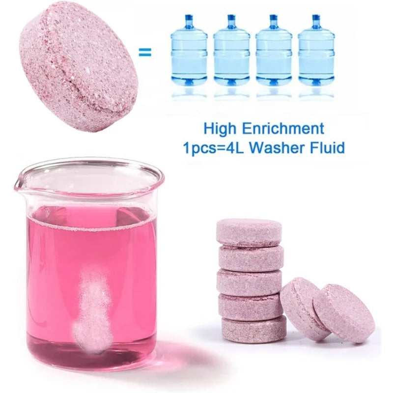 200-Pack Windshield Wiper Effervescent Cleaning Tablets for Cars